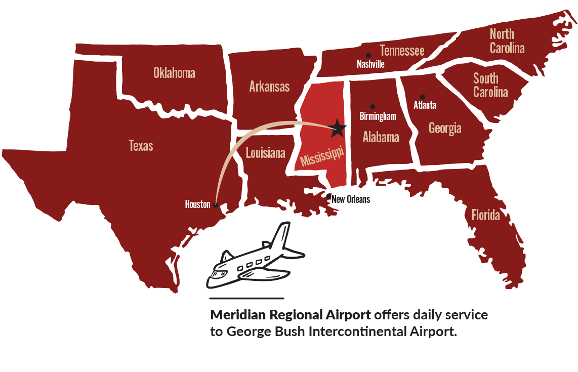 Map image showing close airpots and fyling routes